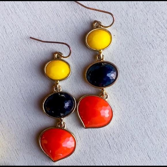 ❌SOLD❌Yellow, orange, and blue Earring Bundle - Picture 2 of 4